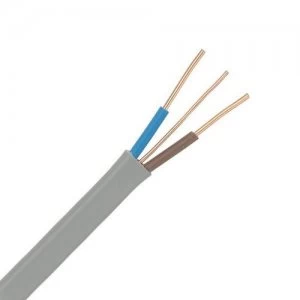 Image of Zexum Grey 2.5mm 24A Twin and Earth TnE Flat PVC Lighting Power Cable - 100 Meter