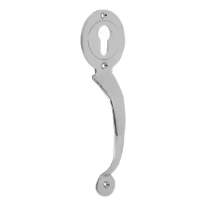 Image of Gatemate Euro Lock Chrome Pull Gate Handle (L)220mm (H)40mm