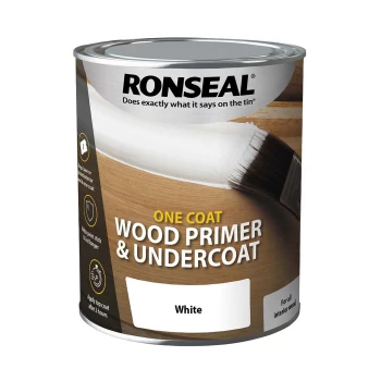 Image of Ronseal One Coat Wood Primer & Undercoat - 750ml