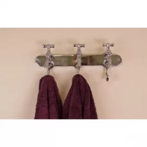 Image of Towel Holder, Three Hooks With Tap Desgin