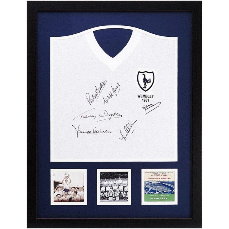 Image of AllStarSignings Ltd Tottenham Hotspur 1961 shirt signed by 6 White unisex One Size