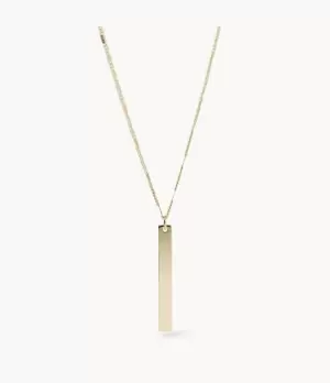 Image of Fossil Women Bar Gold-Tone Stainless Steel Necklace