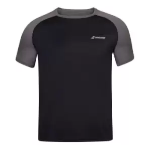 Image of Babolat Poly Crew Neck T Shirt Mens - Black