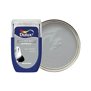 Image of Dulux Easycare Bathroom Warm Pewter Soft Sheen Emulsion Paint 30ml