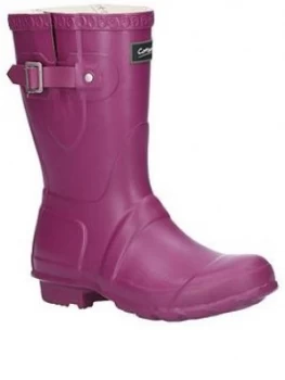 Image of Cotswold Windsor Short Welly, Berry, Size 4, Women