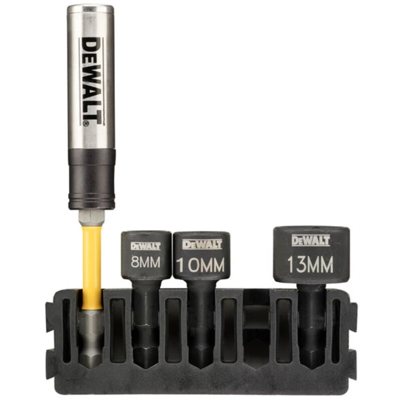 Image of DEWALT 4 Piece Stubby Nut Driver and Torsion Bit Holder Bar Set DT70826