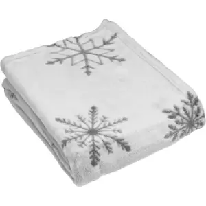 Image of Furn Snowflake Throw (180cm x 140cm) (Silver)