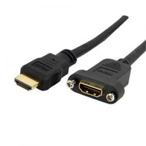 Image of StarTech.com 3ft Standard HDMI Cable for Panel Mount - F/M