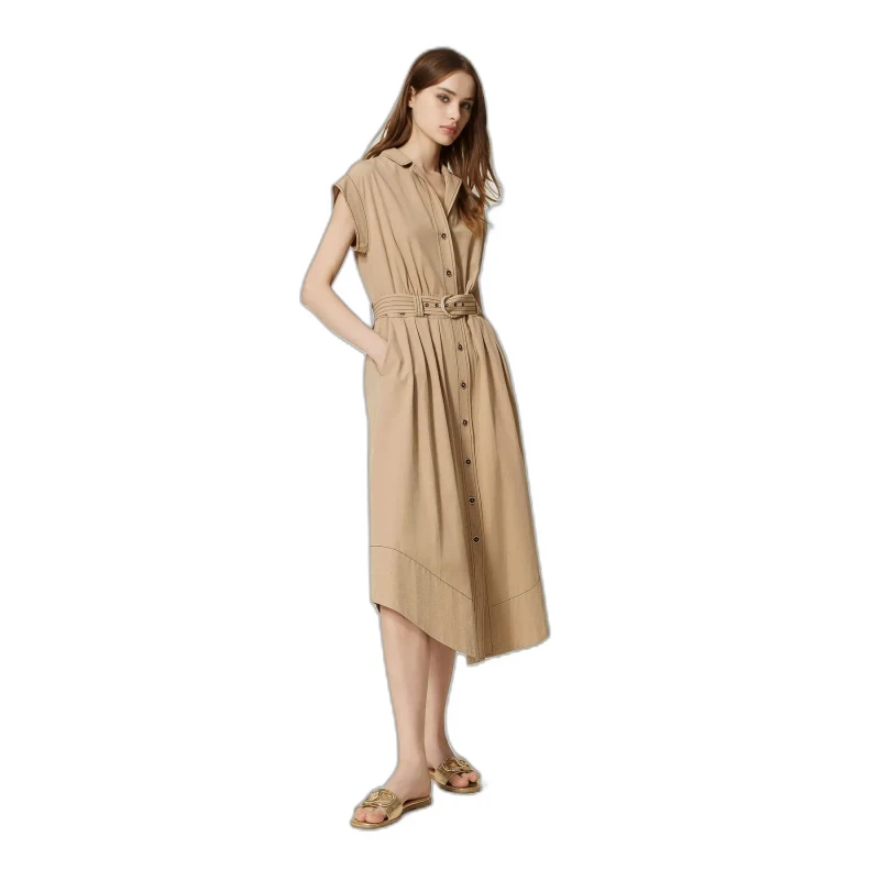Image of Twinset Womens dress Twinset Gris Female 42