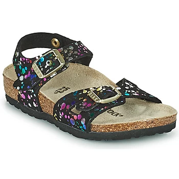 Image of Birkenstock RIO Girls Childrens Sandals in Black - Sizes 7 toddler,8 toddler,8.5 toddler