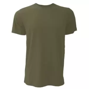 Image of Canvas Unisex Jersey Crew Neck T-Shirt / Mens Short Sleeve T-Shirt (S) (Military Green)