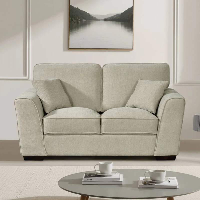 Image of Artemis Home Colman 2 Seat Fabric Sofa in Beige Size: 2 Seater Beige Unisex 2 Seater