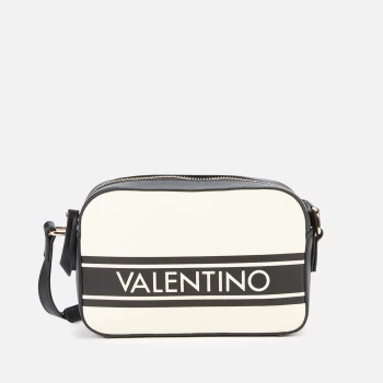 Image of Valentino Bags Womens Vesper Canvas Camera Bag - Natural/Black