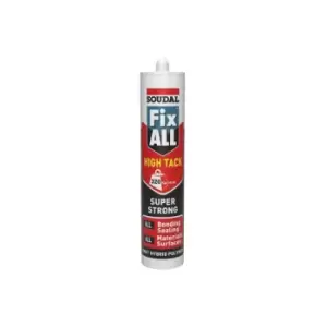 Image of Soudal White Fix All High Tack Super Strong Hybrid Polymer Sealant Adhesive SMX