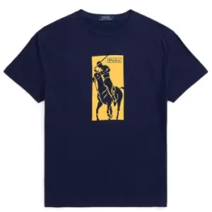 Image of Polo Ralph Lauren Polo Ralph Lauren Short Sleeve Back Print Tee Mens - Blue