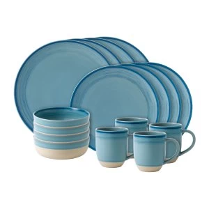 Image of Royal Doulton Ellen DeGeneres Polar Blue 16 Piece Set Blue