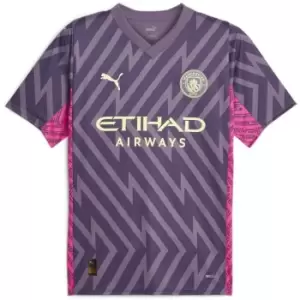 Image of Puma Manchester City Goalkeeper Shirt 2023 2024 Adults - Purple