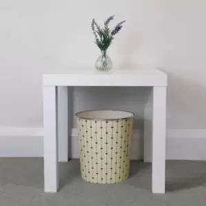 Image of JVL Cream Heart Plastic Waste Bin - Cream