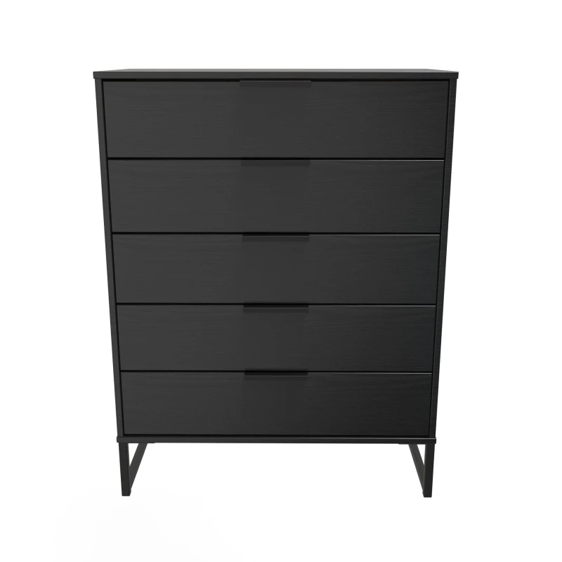 Image of Welcome Furniture Hong Kong 5 Drawer Chest Black Matt unisex Regular