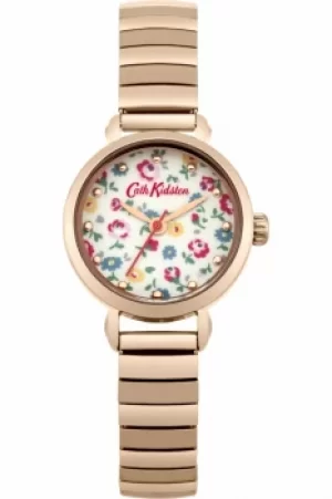 Image of Ladies Cath Kidston Little Flower Buds Rose Gold Expander Watch CKL016RGM