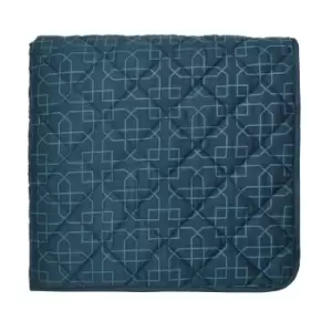 Image of Sanderson Tulipomania Quilted Throw, Ink