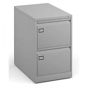 Image of Dams International Filing Cabinet with 2 Lockable Drawers DEF2G 470 x 622 x 711mm Grey