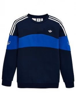 Image of Adidas Originals Bandrix Crew Sweat Top - Indigo