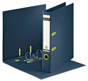 Image of Leitz 180 Recycled Lever Arch File A4 50mm Dark Blue PK10