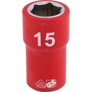 Image of Draper 3/8" Drive VDE Fully Insulated Hexagon Socket Metric 3/8" 15mm