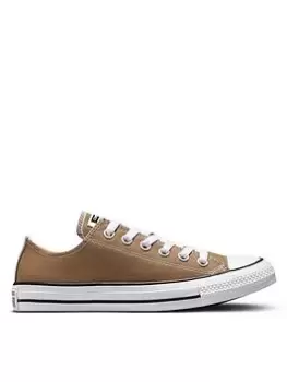 Image of Converse Chuck Taylor All Star Canvas Ox - Tan/White, Tan/White, Size 9, Men