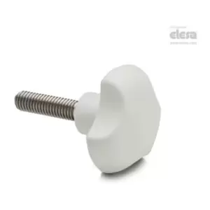 Image of Elesa - vtt-clean Solid knobs Technopolymer easy cleaning Threaded stud VTT.60-SST