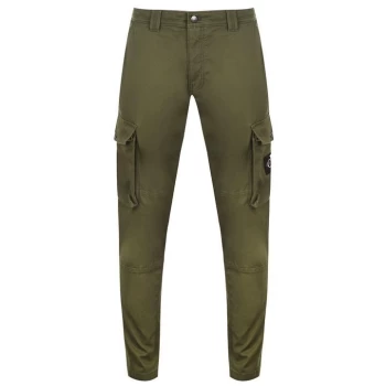 Image of Calvin Klein Jeans Badge Cargo Trousers - Deep Depths