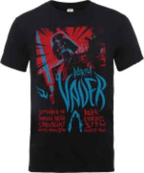 Image of Star Wars Darth Vader Rock Poster T-Shirt - Black - M