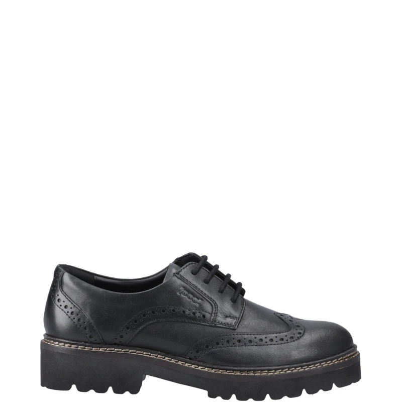 Image of Pod Womens Kortney Lace Up Leather Brogues UK Size 7 (EU 41) Black POD032-BLACK-7