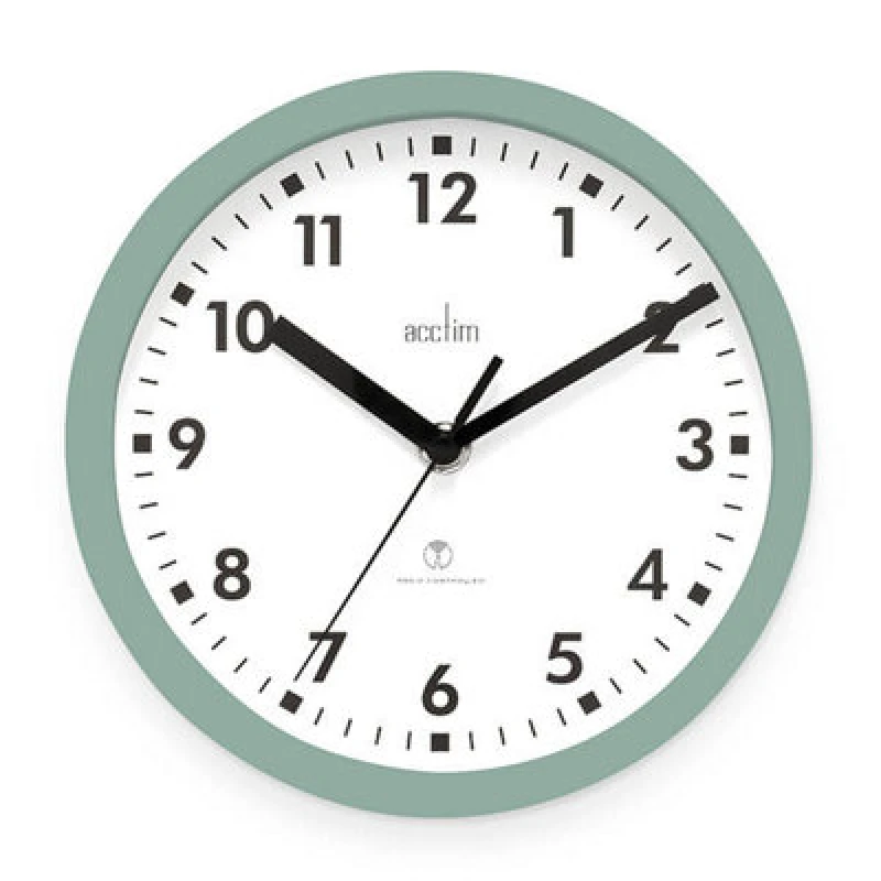 Image of Acctim Nardo Green Wall Clock - Automatic Set- Up