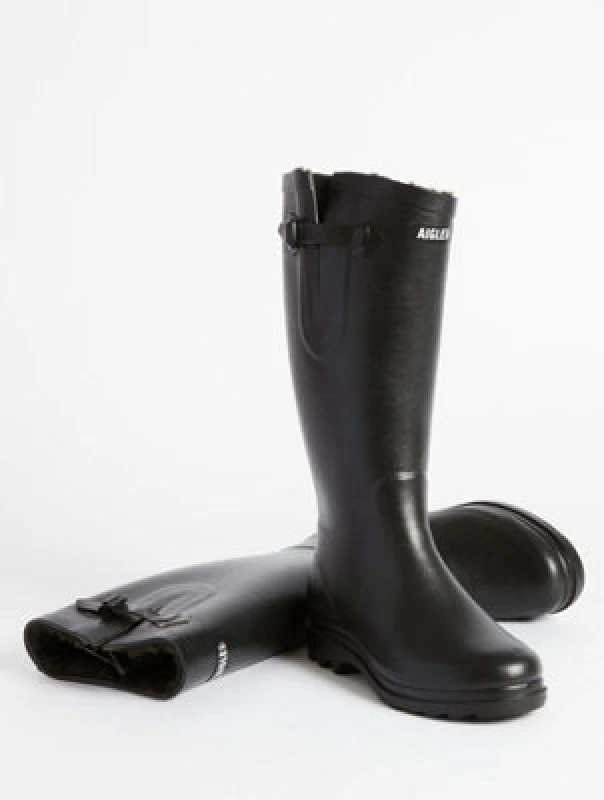 Image of Aigle Aigentine Fur Rubber Boots Noir Eu 41