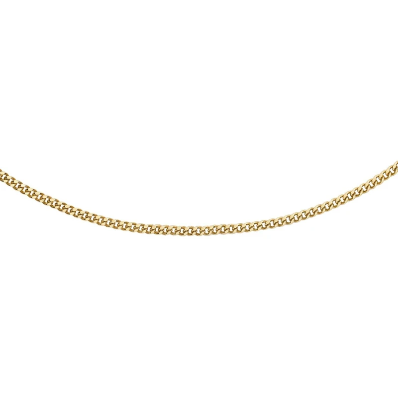 Image of Be You 9ct Gold Curb Chain Gold female 16-18inch
