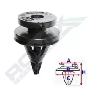 Image of ROMIX Clip, trim-/protection strip RENAULT C30961 7703077354