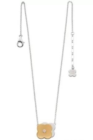 Image of Ladies Orla Kiely Sterling Silver Shadow Flower Short Necklace N4160