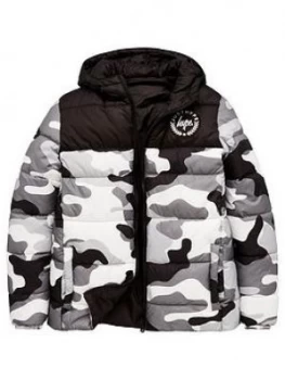 Image of Hype Boys Camo Reversible Padded Jacket - Black