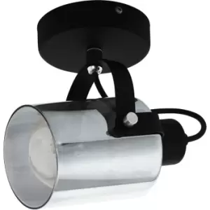 Image of BERREGAS Wall Light - black, chrome - Eglo