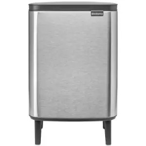 Image of Brabantia Bo Waste Bin Hi 12 Litre Matt Steel Fingerprint Proof