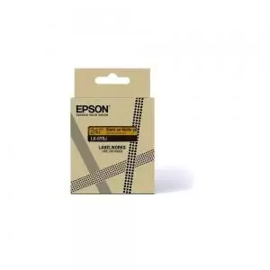 Image of Epson LK-6YBJ Black on Matte Yellow Tape Cartridge 24mm - C53S672076