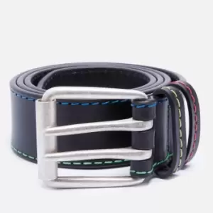 Image of Paul Smith Mens Stitch Detail Classic Leather Belt - Black - W38