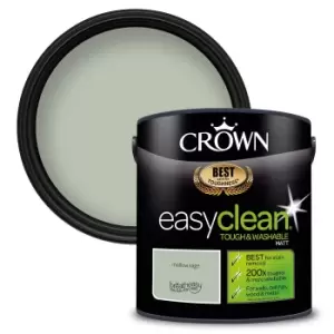 Image of Crown Paints easyclean Matt Emulsion Interior Paint - Mellow Sage - 2.5L