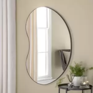 Image of Olivia's Oman Pebble Wall Mirror in Black