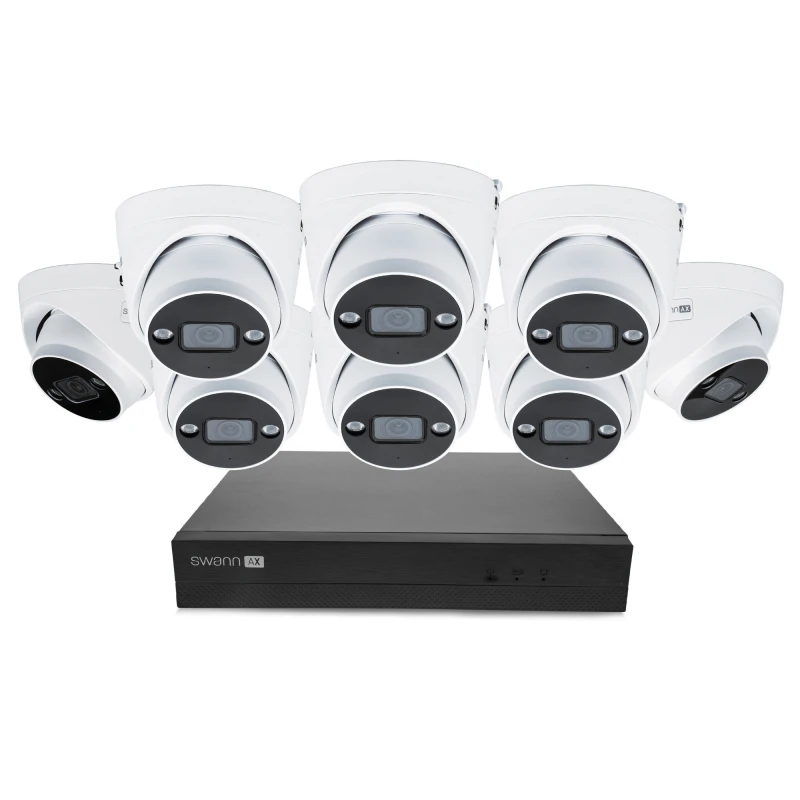 Image of Swann AdvancedX 4K Wired NVR CCTV 8 Dome Camera Kit 16 Channel 2TB HDD