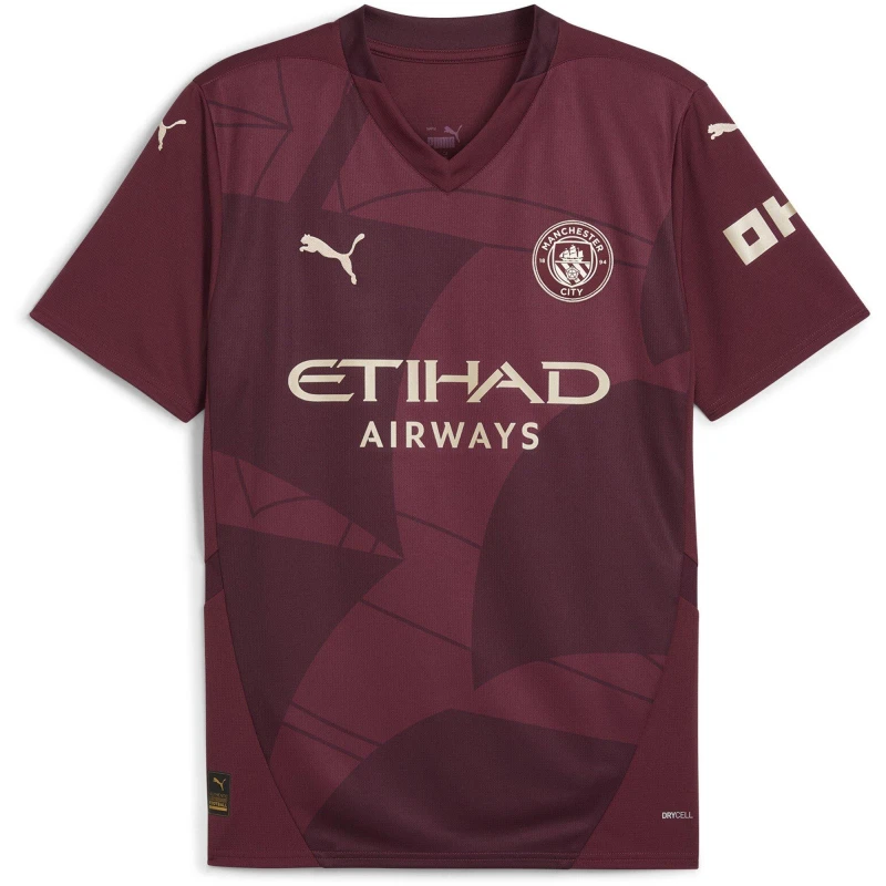 Image of Puma Manchester City Third Shirt 2024 2025 Adults - Red Red S