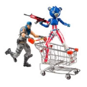 Image of McFarlane Toys Fortnite Shopping Cart Pack With War Paint and Fireworks Team Leader