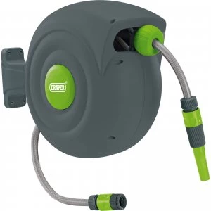 Image of Draper Wall Mounted Auto Garden Hose Reel 1/2" / 12.5mm 20m